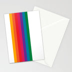 Retro Bright Rainbow - Straight Stationery Card Gallery Image 2