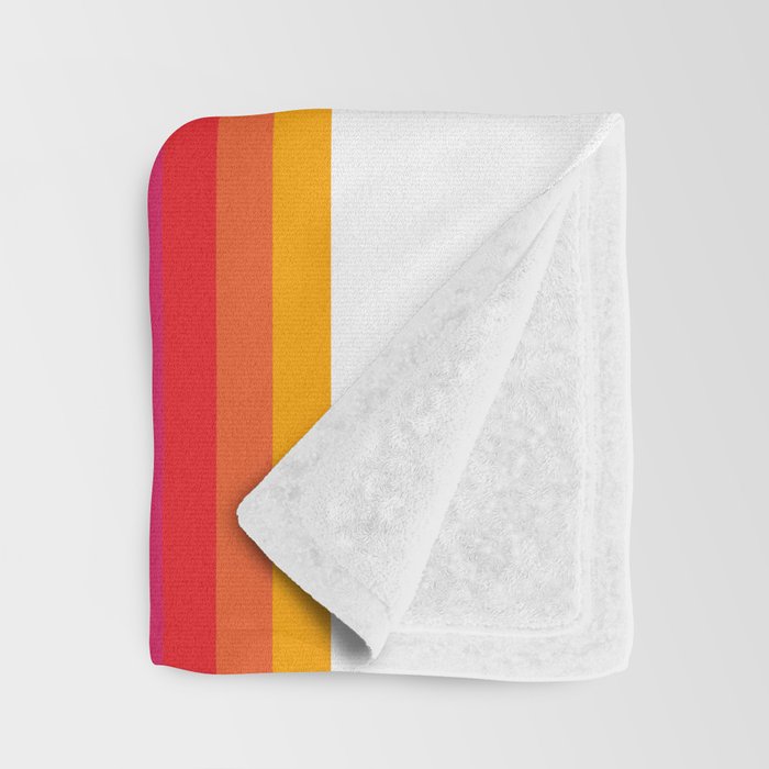 Retro Bright Rainbow - Straight Throw Blanket Gallery Image 3