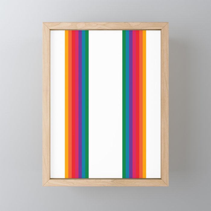 Retro Bright Rainbow - Straight Mini Art Print Gallery Image 1