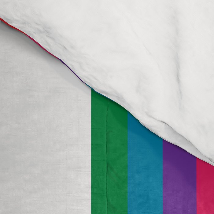 Retro Bright Rainbow - Straight Comforter Gallery Image 4