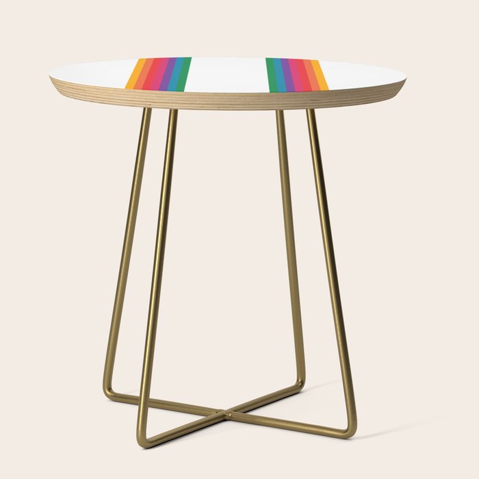Retro Bright Rainbow - Straight Side Table Gallery Image 1