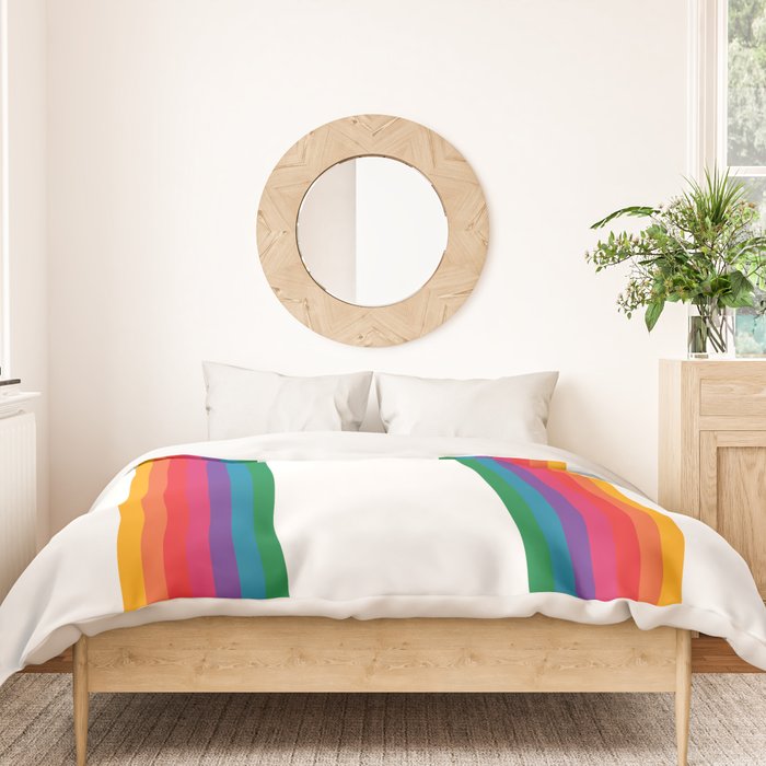 Retro Bright Rainbow - Straight Duvet Cover Gallery Image 3