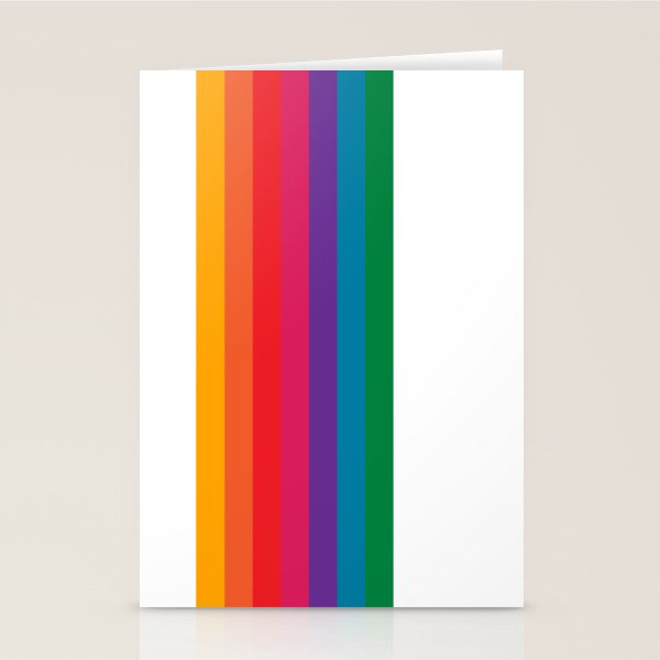 Retro Bright Rainbow - Straight Stationery Card Gallery Image 2