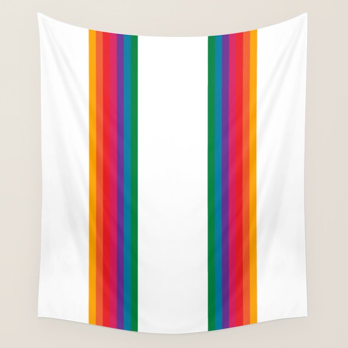 Retro Bright Rainbow - Straight Wall Tapestry Gallery Image 4
