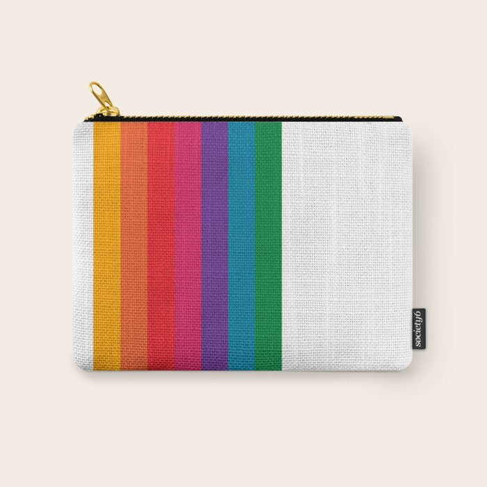 Retro Bright Rainbow - Straight Carry All Pouch Gallery Image 1