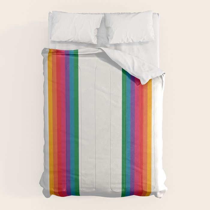 Retro Bright Rainbow - Straight Comforter Gallery Image 6