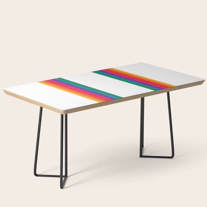 Retro Bright Rainbow - Straight Coffee Table Gallery Image 1