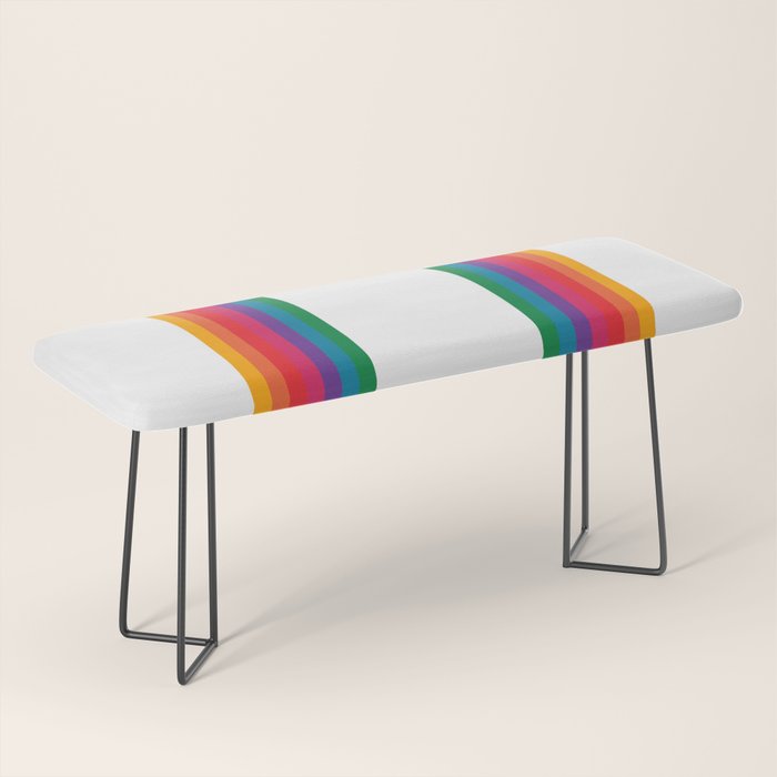 Retro Bright Rainbow - Straight Bench