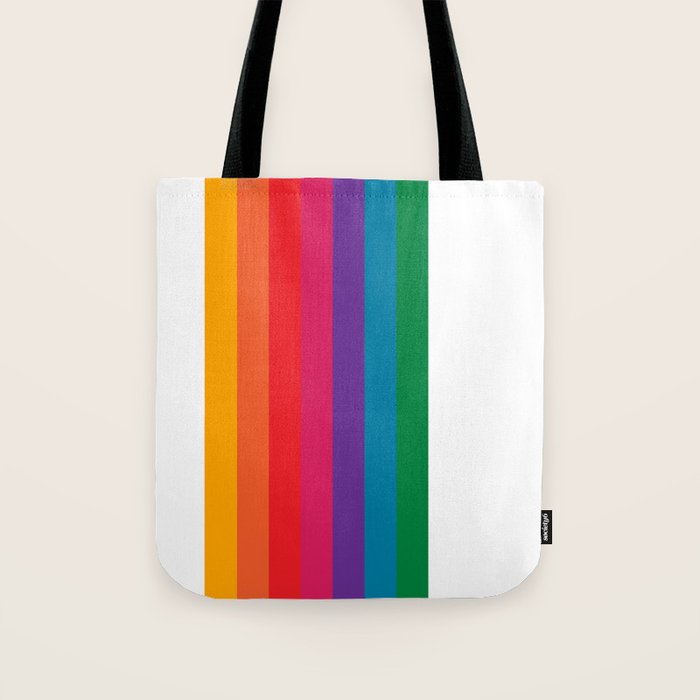 Retro Bright Rainbow - Straight Tote Bag Gallery Image 1