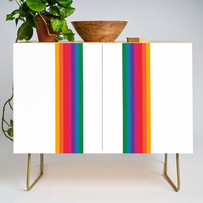 Retro Bright Rainbow - Straight Credenza Gallery Image 1