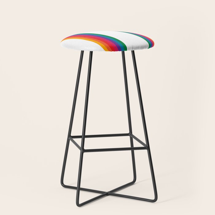 Retro Bright Rainbow - Straight Stool Gallery Image 1