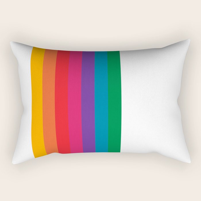 Retro Bright Rainbow - Straight Rectangular Pillow Gallery Image 2
