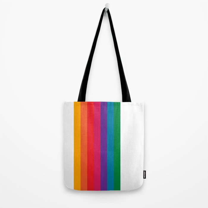 Retro Bright Rainbow - Straight Tote Bag Gallery Image 2