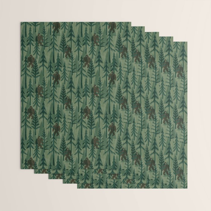 Subtle Sasquatch - Forest  Wrapping Paper Gallery Image 3