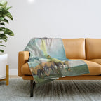 They too love horses (UFO) Throw Blanket Gallery Image 1
