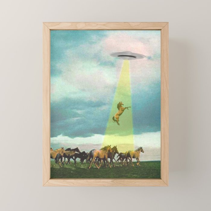 They too love horses (UFO) Mini Art Print Gallery Image 1