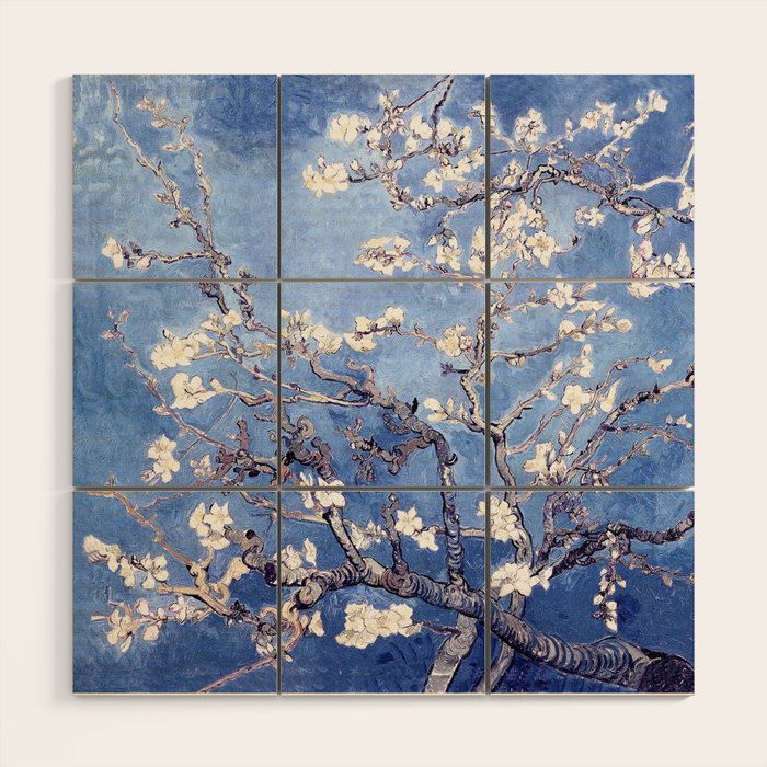 Vincent Van Gogh Almond BlossomS Blue Wood Wall Art Gallery Image 1