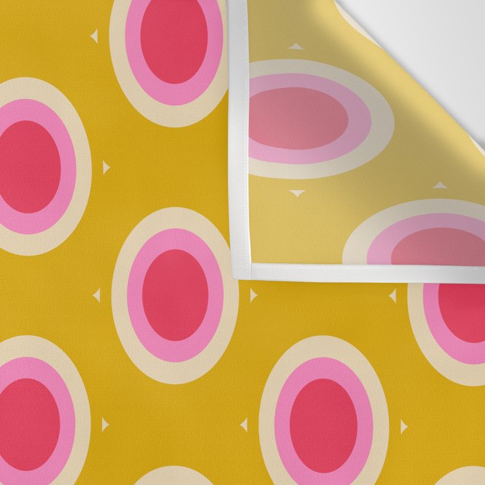 Geometric Mid century Modern Yellow Abstract Wall Tapestry Gallery Image 3