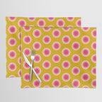 Geometric Mid century Modern Yellow Abstract Placemat Gallery Image 1