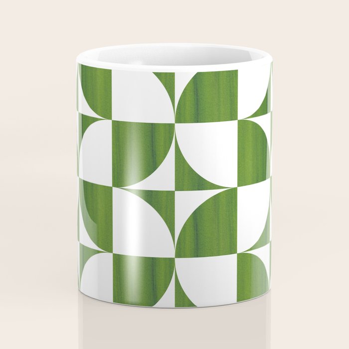 Quadrants (Matcha Green) Coffee Mug Gallery Image 4