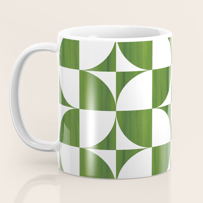 Quadrants (Matcha Green) Coffee Mug Gallery Image 3