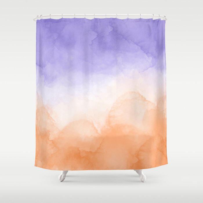 Tie dye lilac peach A Shower Curtain Gallery Image 1