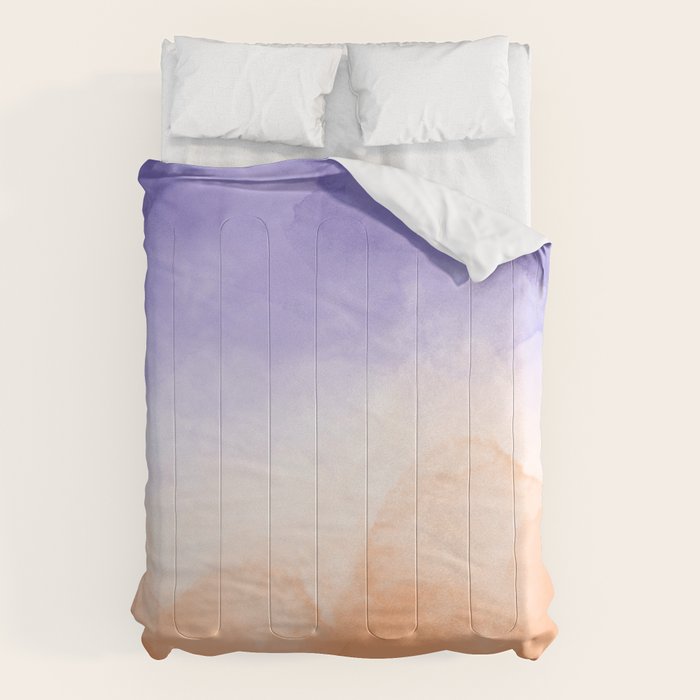 Tie dye lilac peach A Comforter Gallery Image 1
