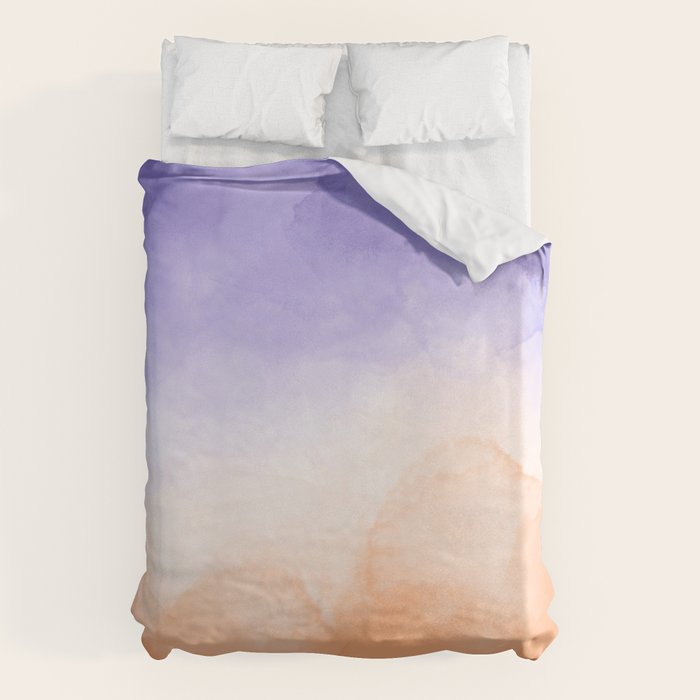 Tie dye lilac peach A Duvet Cover Gallery Image 1