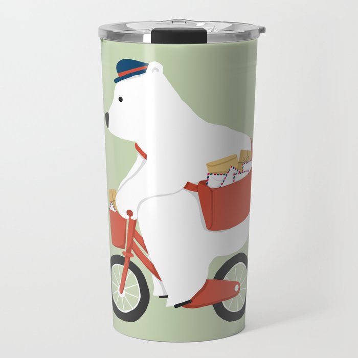 Polar bear postal express Travel Mug Gallery Image 1
