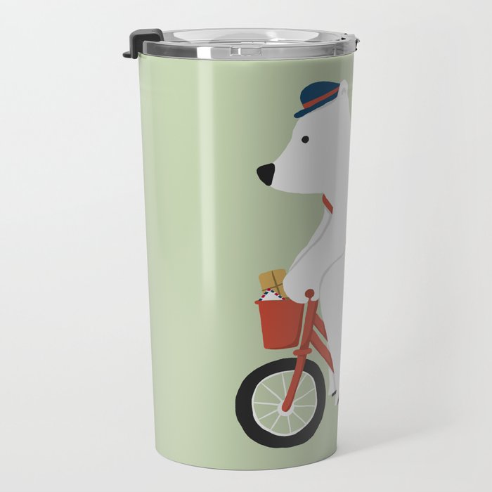 Polar bear postal express Travel Mug Gallery Image 3