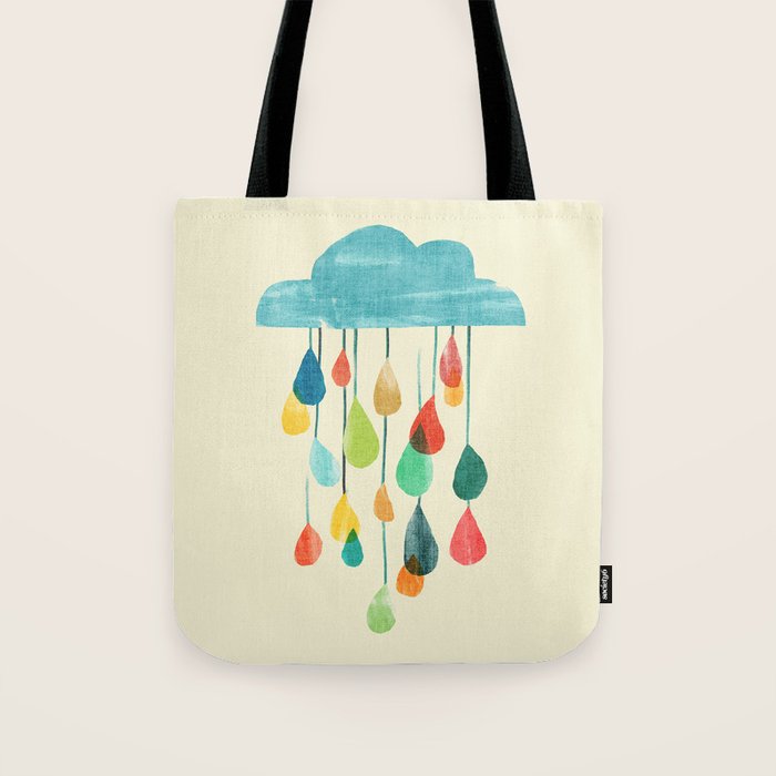 cloudy with a chance of rainbow Tote Bag Gallery Image 1