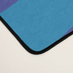 Wavy Loops Retro Contemporary Pop Pattern in Bold Blue Desk Mat Gallery Image 4