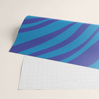 Wavy Loops Retro Contemporary Pop Pattern in Bold Blue Wrapping Paper Gallery Image 2