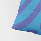Wavy Loops Retro Contemporary Pop Pattern in Bold Blue Pillow Sham Gallery Image 4