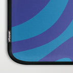 Wavy Loops Retro Contemporary Pop Pattern in Bold Blue Laptop Sleeve Gallery Image 3