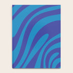 Wavy Loops Retro Contemporary Pop Pattern in Bold Blue Notebook Gallery Image 4