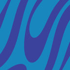 Wavy Loops Retro Contemporary Pop Pattern in Bold Blue Coffee Mug Gallery Image 2