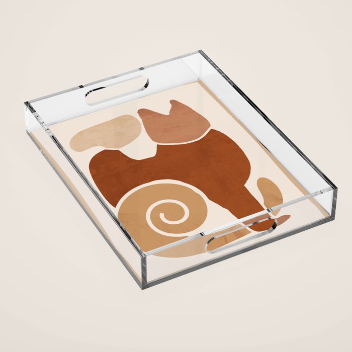 Modern Abstract Art Cat 3 Acrylic Tray Gallery Image 1