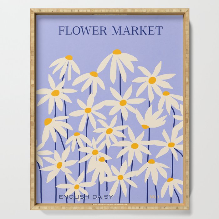 Flower Market - English Daisy Serving Tray Gallery Image 1