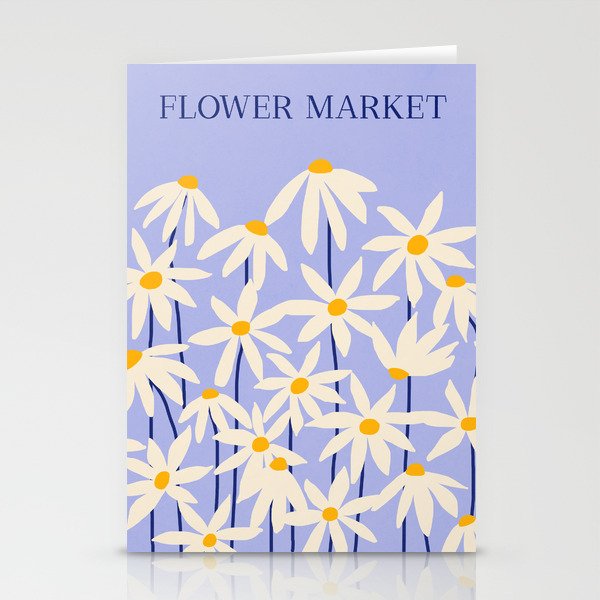Flower Market - English Daisy Stationery Card Gallery Image 1