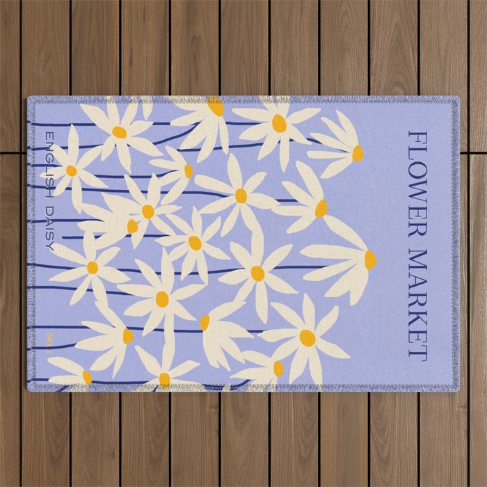 Flower Market - English Daisy Outdoor Rug Gallery Image 1