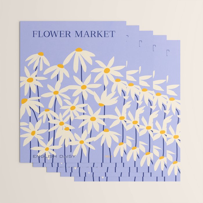 Flower Market - English Daisy Wrapping Paper Gallery Image 3