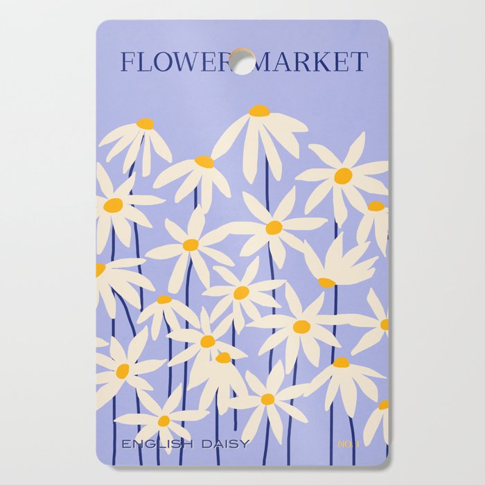 Flower Market - English Daisy Cutting Board Gallery Image 1