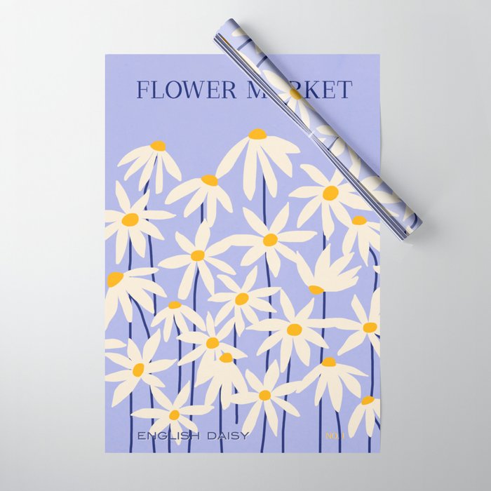 Flower Market - English Daisy Wrapping Paper Gallery Image 1