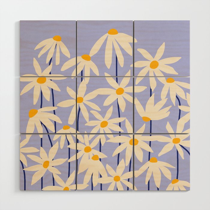 Flower Market - English Daisy Wood Wall Art Gallery Image 1