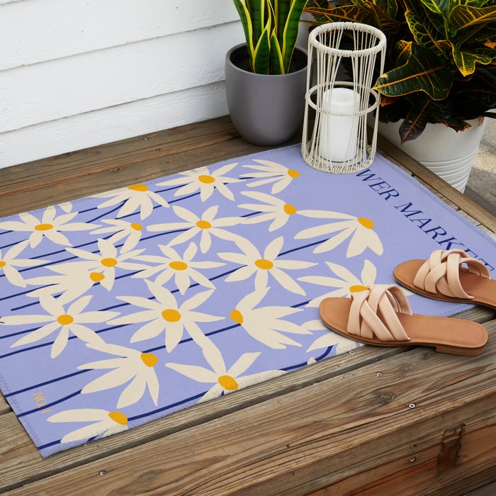 Flower Market - English Daisy Outdoor Rug Gallery Image 2