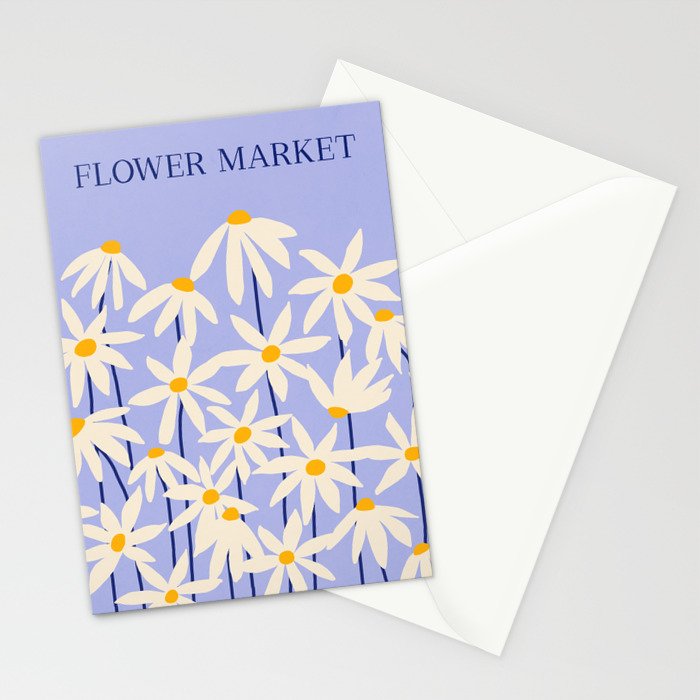 Flower Market - English Daisy Stationery Card Gallery Image 2