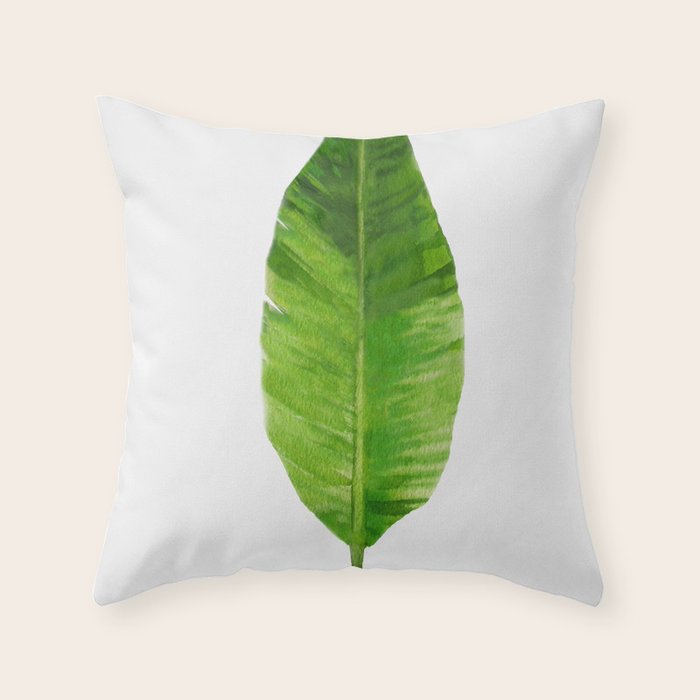 Banana Leaf Throw Pillow Gallery Image 1