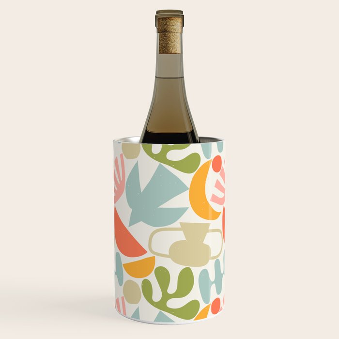 Colorful abstract nature organic shape pattern  Wine Chiller Gallery Image 2