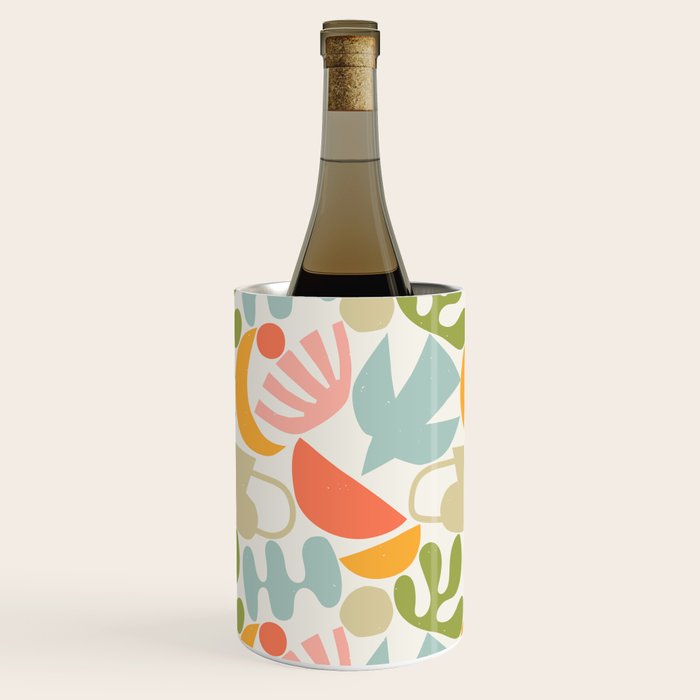 Colorful abstract nature organic shape pattern  Wine Chiller Gallery Image 1